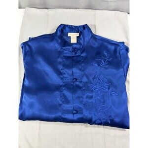 Inner Most Vintage Y2K 100% Polyester Embroidered 90’s Asian Chinese Med Blue